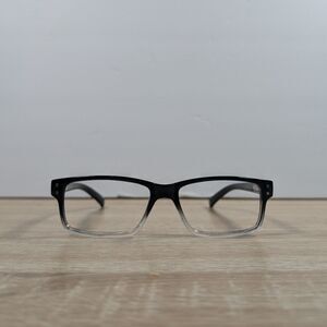 Gammaray Optics M04 Rectangular Eyeglasses Black Clear Plastic Frames